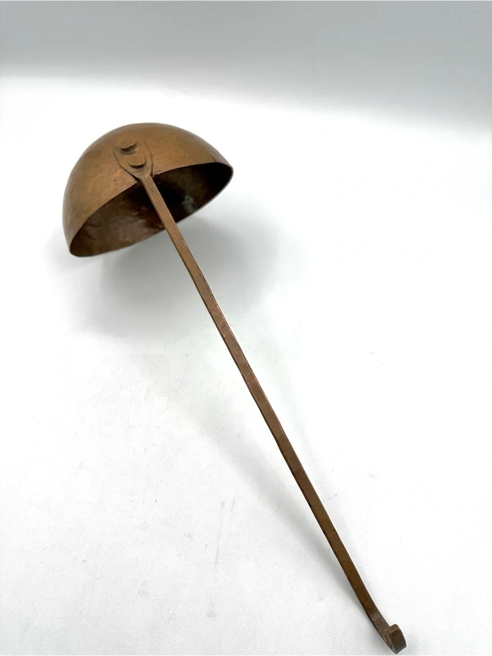 Solid Hammered Copper Ladle. 12”